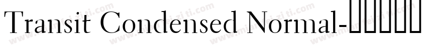 Transit Condensed Normal字体转换